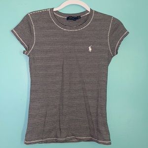 Black and White Striped Ralph Lauren Shirt